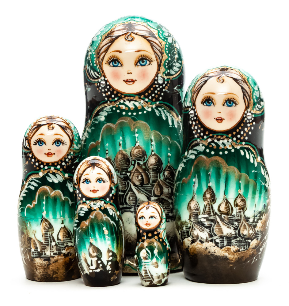 120 mm The Churches of Kizhi 5 pcs (by A Studio)