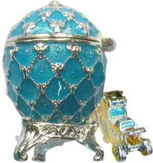 30 mm Imperial Coach and Blue Imperial Coronation Easter Egg