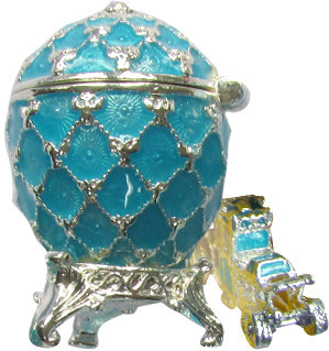 30 mm Imperial Coach and Blue Imperial Coronation Easter Egg