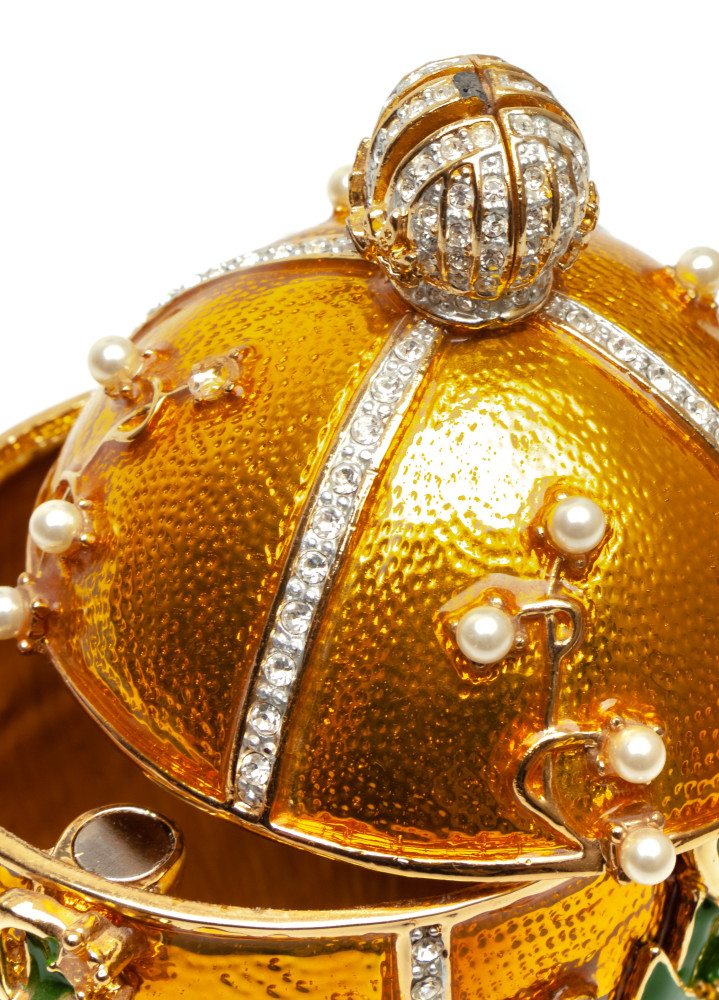 160 mm The Lilies of the Valley Golden Easter Egg