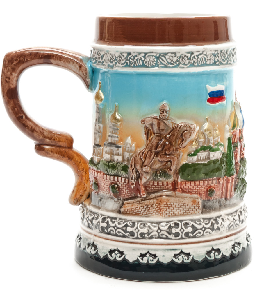 Moscow Attractions Ceramic Beer Mug