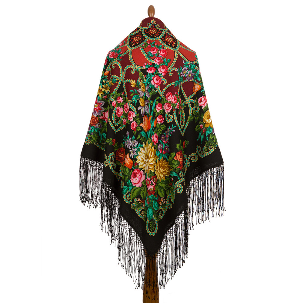 Shop Thick Woolen Fabric Shawls with Silk Fringe 148x148 cm Шаль «Цыганка Аза» online at Skazka.site | Eligible for fast shipping and free returns. Шаль «Цыганка Аза»