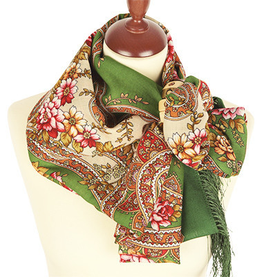 Shop Woolen Scarves with Silk Fringe 125x125 cm Платок «Сказочные мотивы» online at Skazka.site | Eligible for fast shipping and free returns. Платок «Сказочные мотивы»