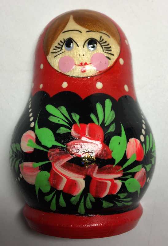 40x65 mm Russian Matryoshka hand painted Wooden Fridge Magnet (by Oleg Magnets)