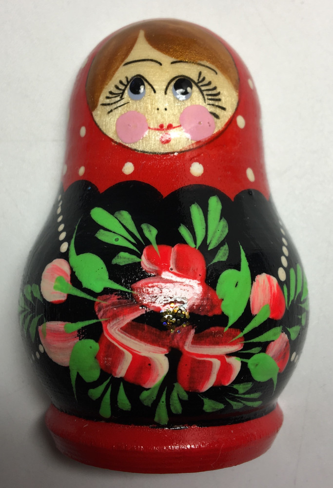 40x65 mm Russian Matryoshka hand painted Wooden Fridge Magnet (by Oleg Magnets)