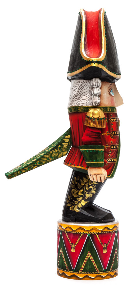 290 mm Nutcraker Hand Carved and Painted Wooden Figurine with Saber (be Sergey Christmas Workshop)