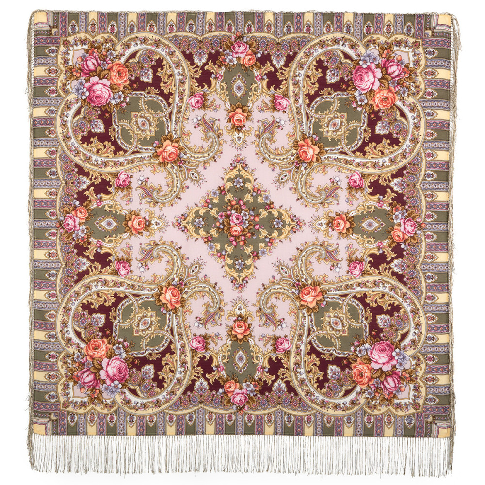 Shop Woolen Scarves with Silk Fringe 125x125 cm Платок «Таинственный образ» online at Skazka.site | Eligible for fast shipping and free returns. Платок «Таинственный образ»