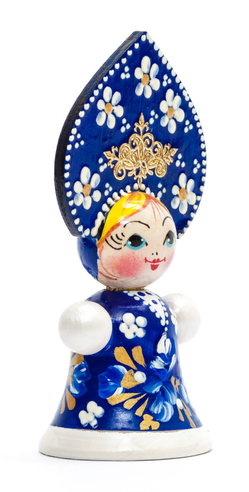 85 mm Russian Girl in Kokoshnik hand painted Wooden Doll (by Summer Shine)