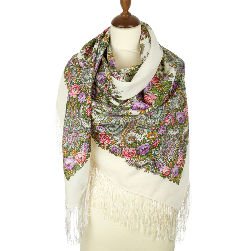 Shop Woolen Scarves with Silk Fringe 125x125 cm Платок «Лира» online at Skazka.site | Eligible for fast shipping and free returns. Платок «Лира»