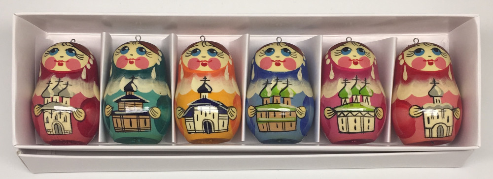 Matryoshka with Russian Traditions Christmas Ornaments