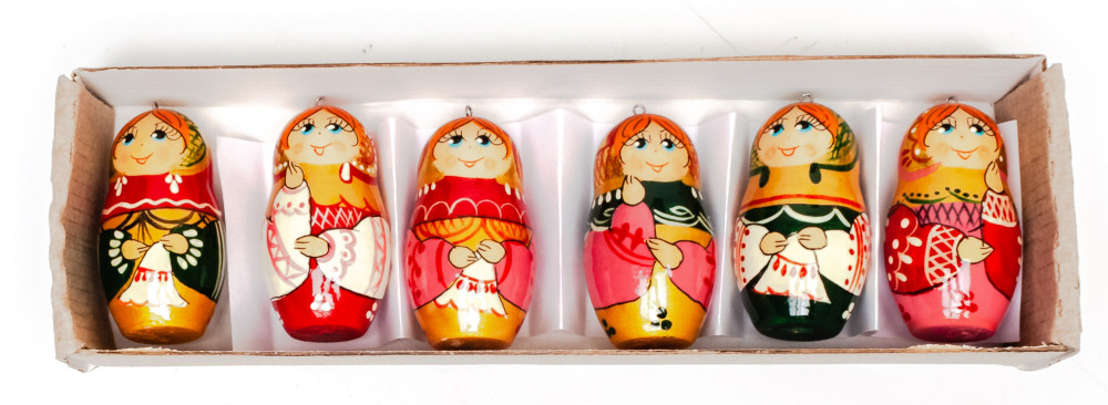 Russian Kokoshnik Dolls Christmas Ornaments