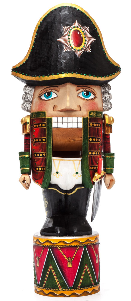 290 mm Nutcraker Hand Carved and Painted Wooden Figurine with Saber (be Sergey Christmas Workshop)