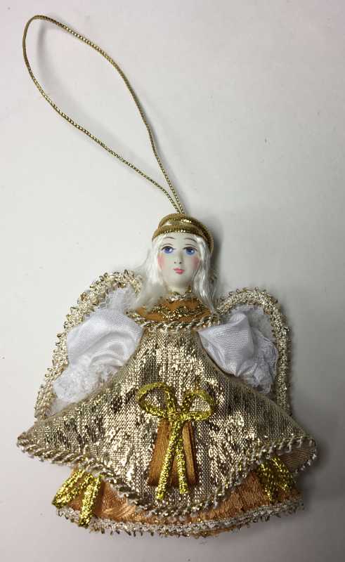 55x100 mm Little Angel hand sewn Porcelain Statue (by Le Russe)