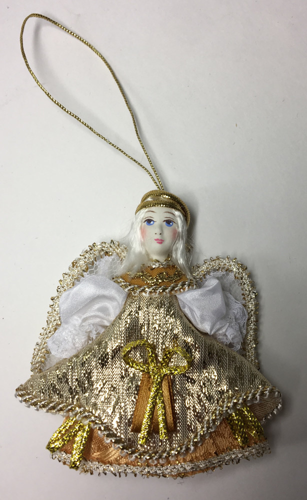 55x100 mm Little Angel hand sewn Porcelain Statue (by Le Russe)