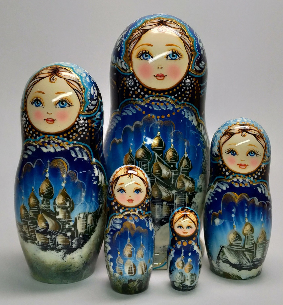 120 mm The Churches of Kizhi 5 pcs (by A Studio)