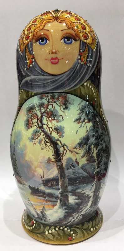 Winter Landscape Matryoshka Doll