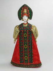 Russian Beauty hand made Porcelain Doll in Kokoshnik - 11 Inches (by Le Russe)