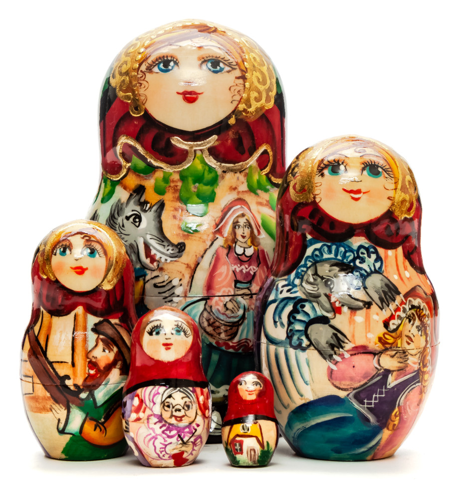 Shop Exclusive Nesting Dolls 110mm The Red Hood hand painted Matryoshka doll 5pcs online at Skazka.site | Eligible for fast shipping and free returns. 110mm The Red Hood hand painted Matryoshka doll 5pcs