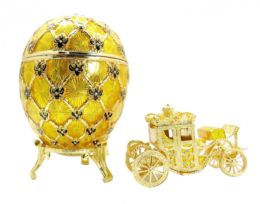 145 mm Imperial Coach and Gold Imperial Coronation Easter Egg