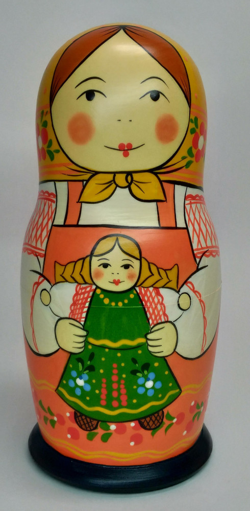 Shop Exclusive Nesting Dolls 160 mm Mistress with Doll hand painted Traditional Russian Wooden Matryoshka doll 5 pcs (by Igor Malyutin) online at Skazka.site | Eligible for fast shipping and free returns. 160 mm Mistress with Doll hand painted Traditional Russian Wooden Matryoshka doll 5 pcs (by Igor Malyutin)