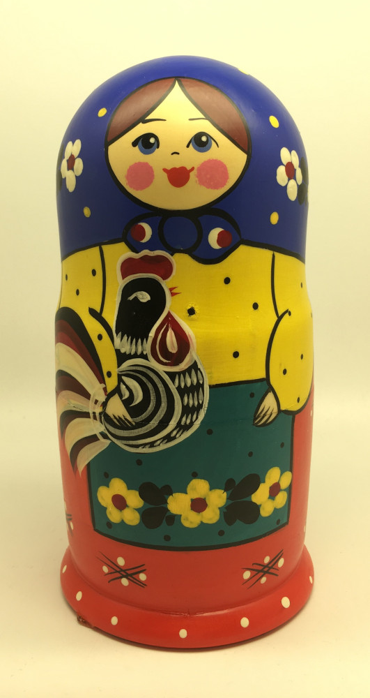 Russian Tradithional Hand Painted Matryoshka Doll 5pcs
