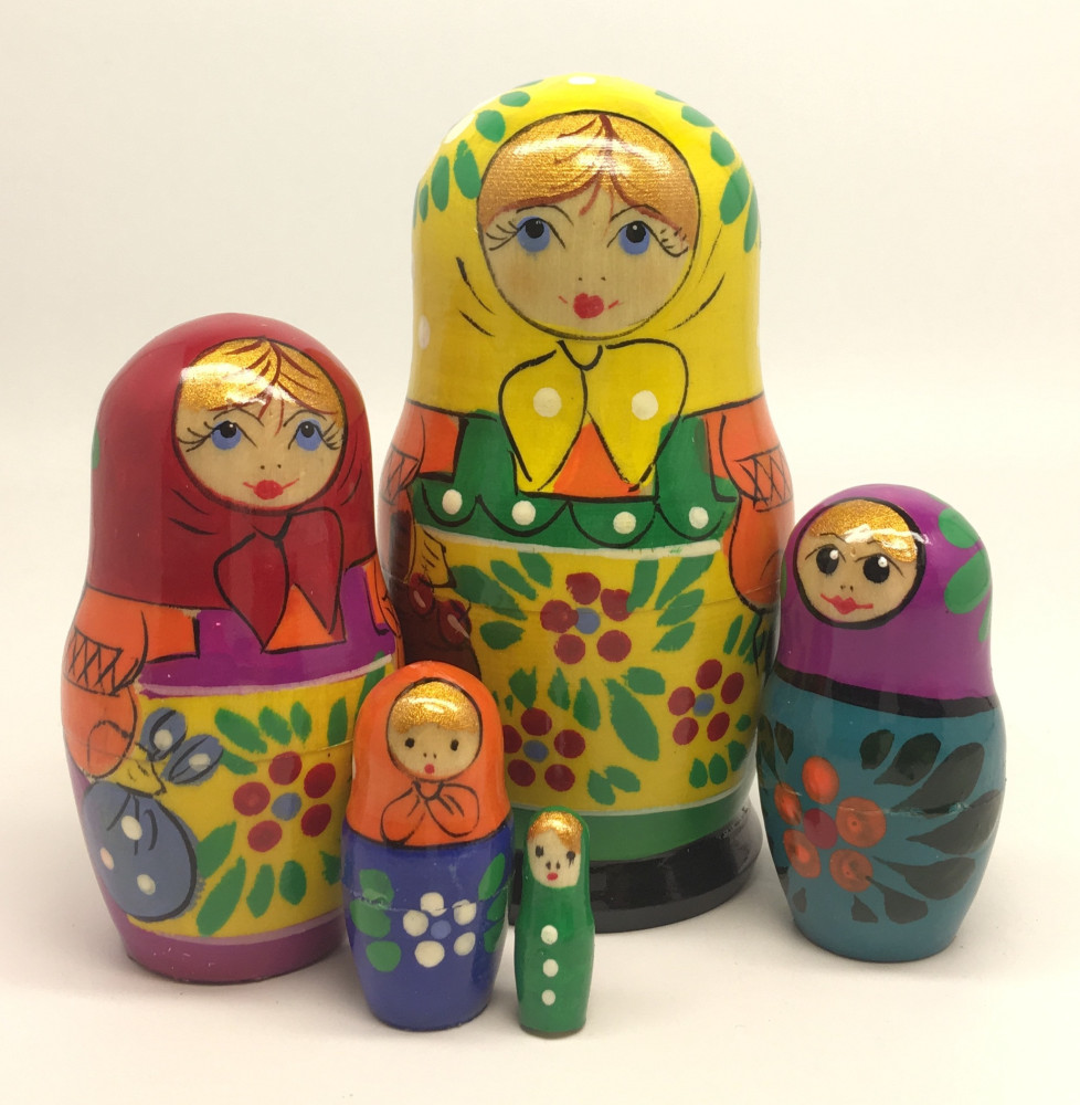 Russian Tradithional Matryoshka Doll 5pcs