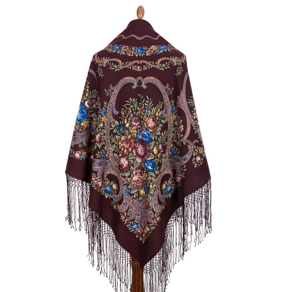 Shop Thick Woolen Fabric Shawls with Silk Fringe 148x148 cm Шаль «Русские сезоны» online at Skazka.site | Eligible for fast shipping and free returns. Шаль «Русские сезоны»