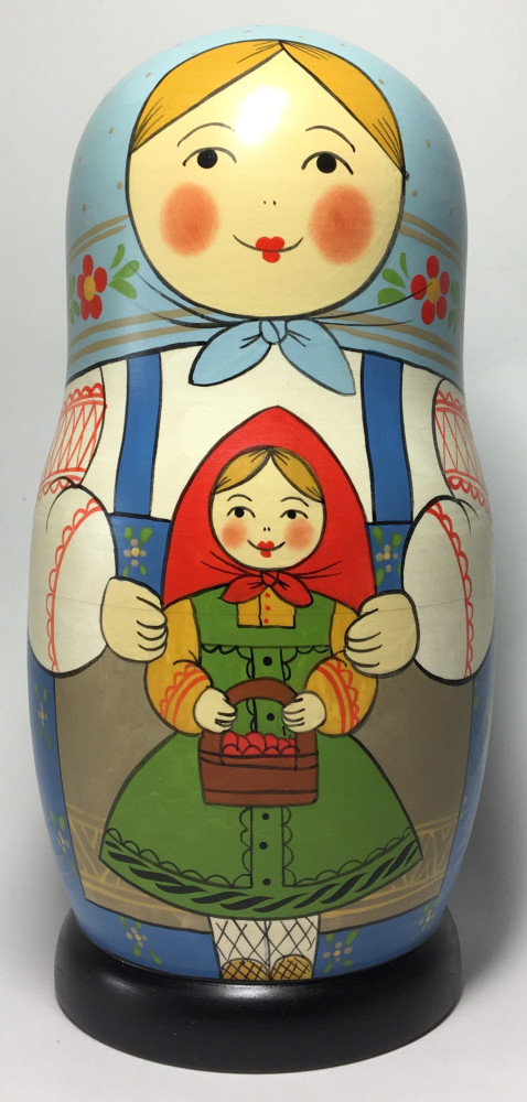 Shop Exclusive Nesting Dolls 230 mm Mother with Daughter hand painted Traditional Russian Wooden Matryoshka doll 7 pcs (by Igor Malyutin) online at Skazka.site | Eligible for fast shipping and free returns. 230 mm Mother with Daughter hand painted Traditional Russian Wooden Matryoshka doll 7 pcs (by Igor Malyutin)