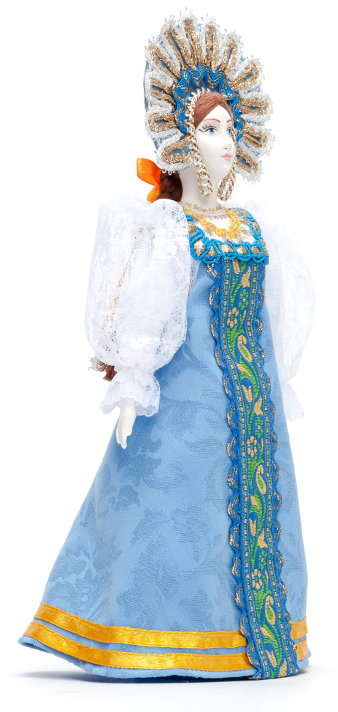 270 mm Russian Girl Doll in a Traditional Dress Porcelain Statue (by Le Russe)