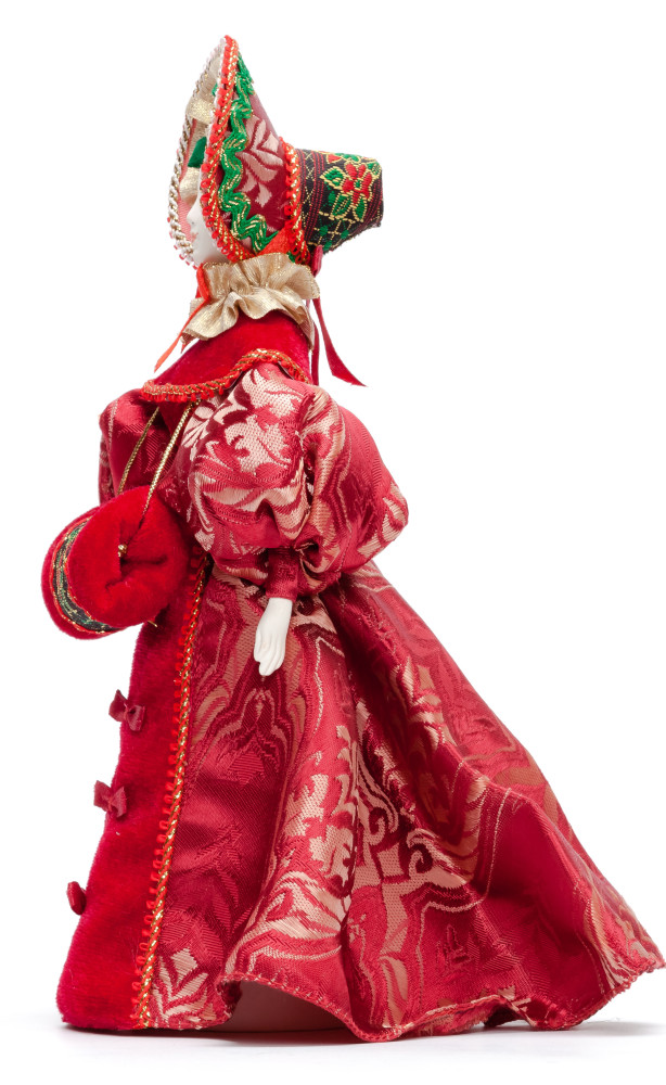 Russian Girl hand made Porcelain Doll in a 19th century Winter Dress - 11 Inches (by Le Russe)