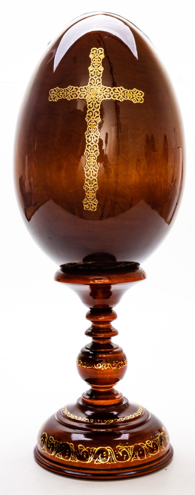 410 mm Quench my Sorrows  hand painted on wooden egg (by Hamlet Crafts)