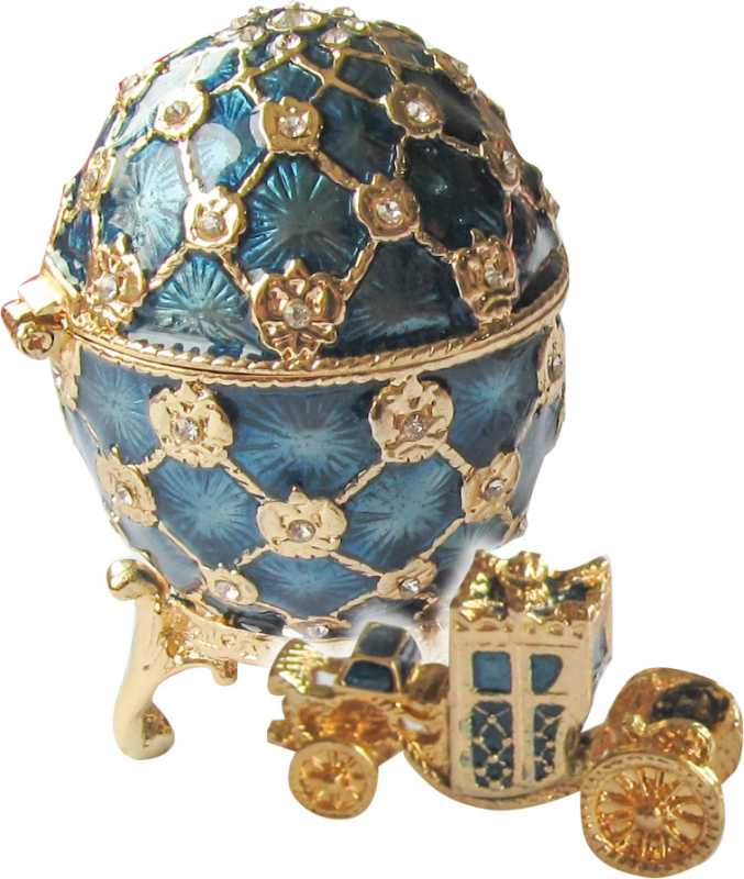 62 mm Imperial Coach and Black Imperial Coronation Easter Egg