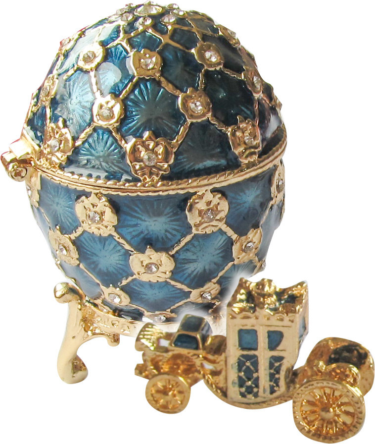 62 mm Imperial Coach and Black Imperial Coronation Easter Egg