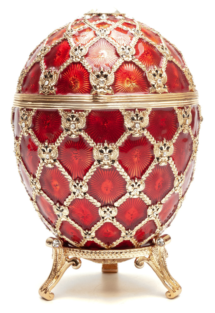 145 mm Imperial Coach and Red Imperial Coronation Easter Egg