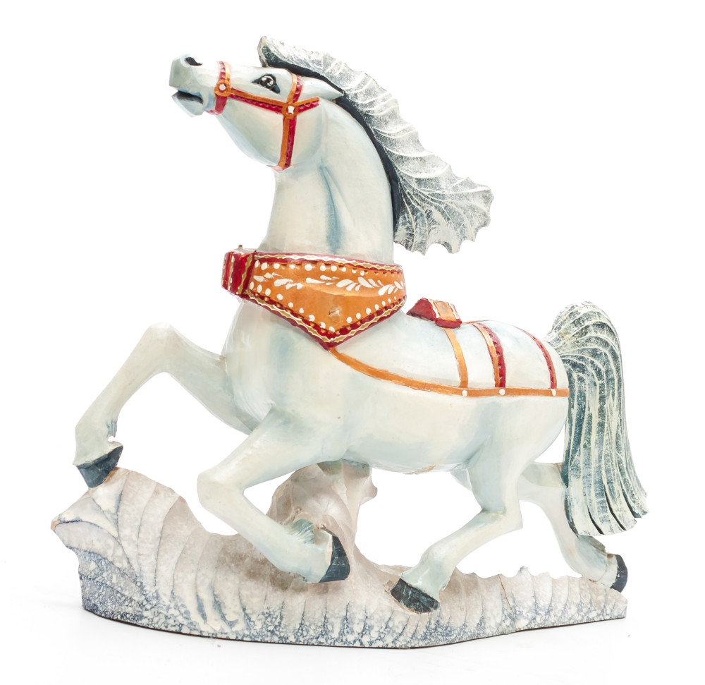 180 mm Horse Hand Carved Wooden Figurine  (by Skazka)