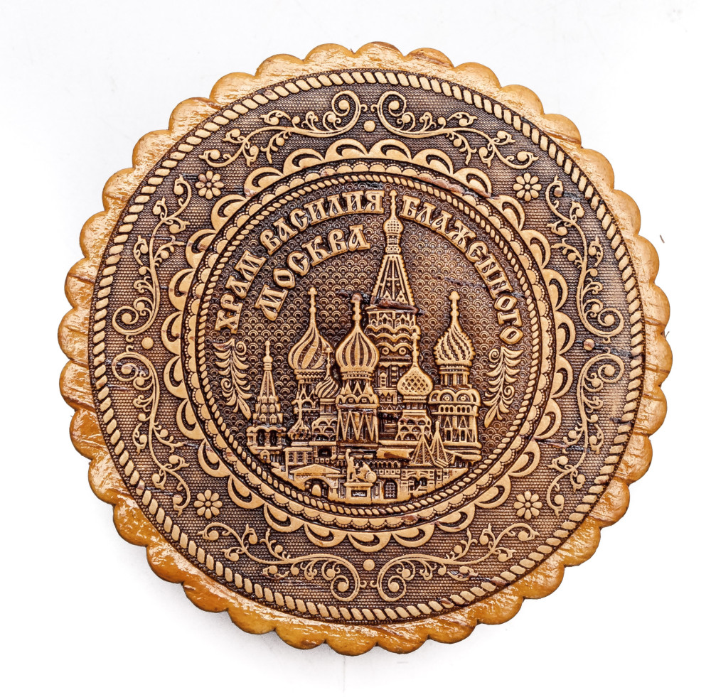 d 65 mm Siberian Patterns hand made Birchbark Jewelry Box (by Maxim Birch)
