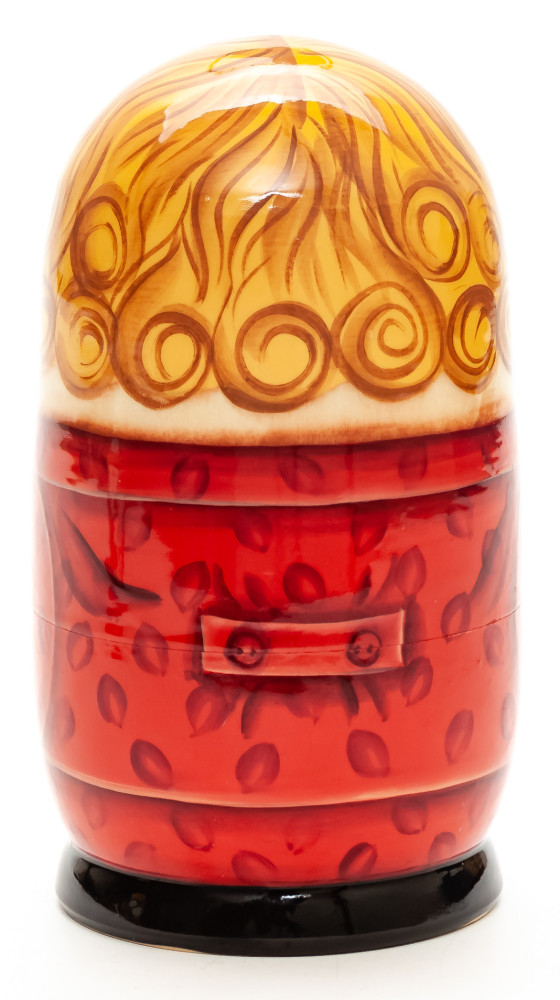  120mm Teacher with a Globe hand painted Matryoshka 3pcs (by Gift Shop)