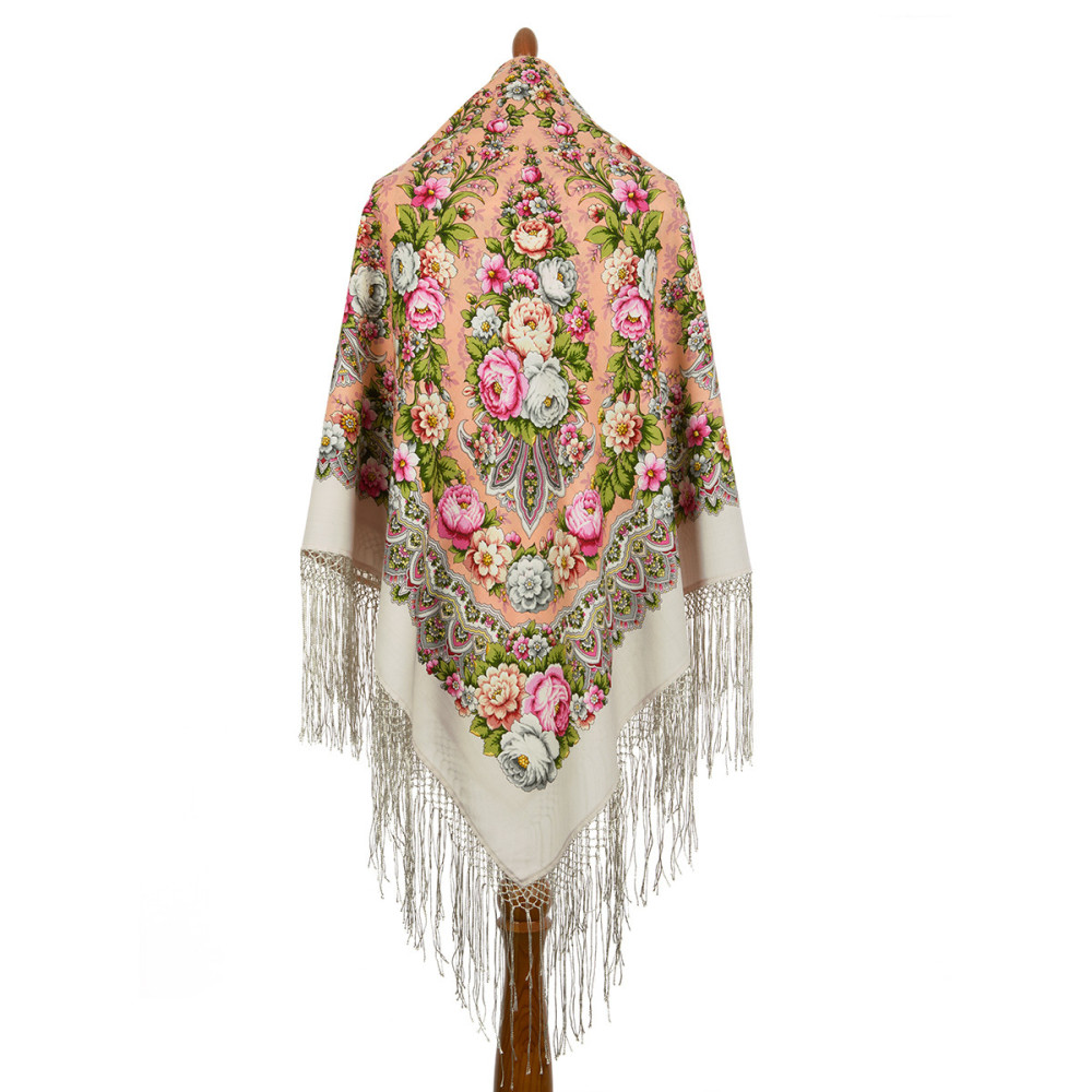 Shop Thick Woolen Fabric Shawls with Silk Fringe 148x148 cm Шаль «Желанная» online at Skazka.site | Eligible for fast shipping and free returns. Шаль «Желанная»