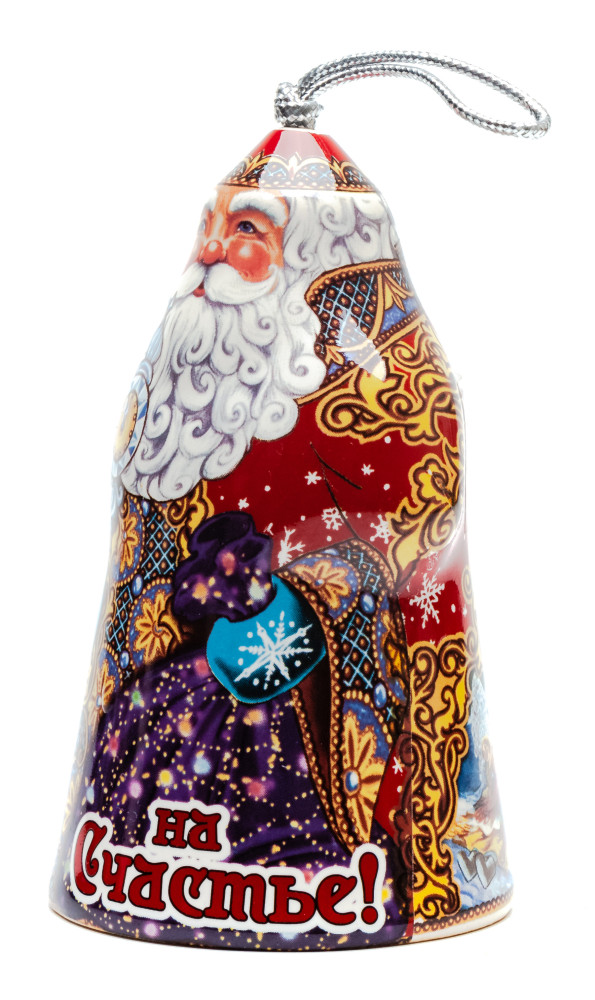 100 mm Santa Claus Ceramic Bell (by Skazka)
