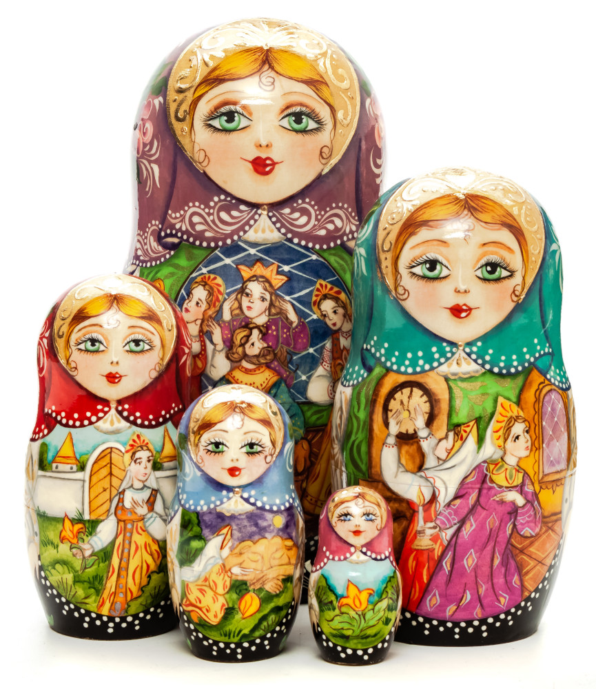 Shop Exclusive Nesting Dolls 170mm The Scarlet Flower hand painted Matryoshka doll 5pcs online at Skazka.site | Eligible for fast shipping and free returns. 170mm The Scarlet Flower hand painted Matryoshka doll 5pcs