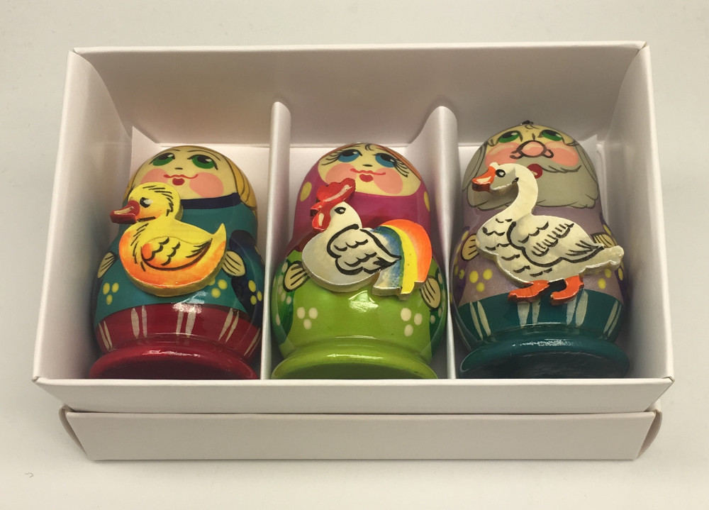 Matryoshka with Animals Christmas Ornaments 