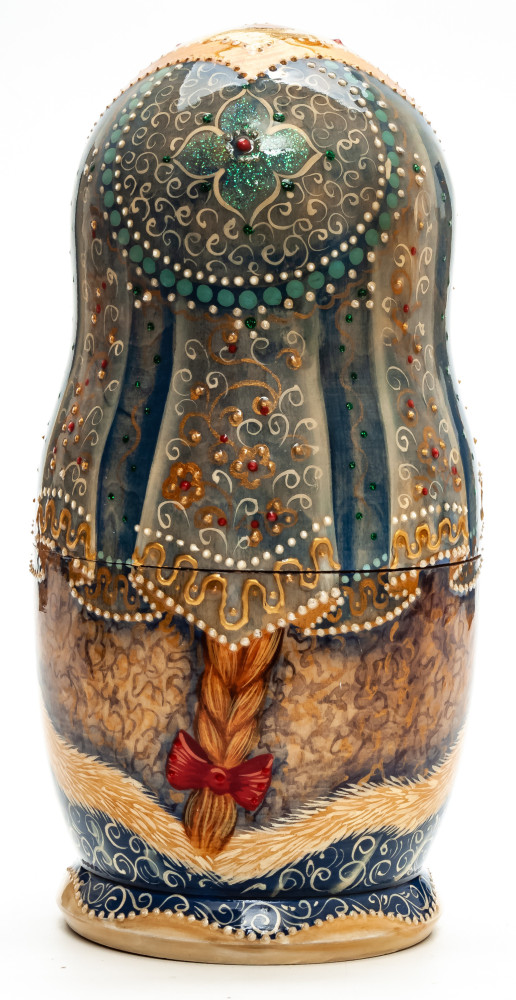 Shop Exclusive Nesting Dolls 180 mm Morozko hand painted on Wooden Matryoshka doll 5 pcs (by Golden Cockerel Studio) online at Skazka.site | Eligible for fast shipping and free returns. 180 mm Morozko hand painted on Wooden Matryoshka doll 5 pcs (by Golden Cockerel Studio)