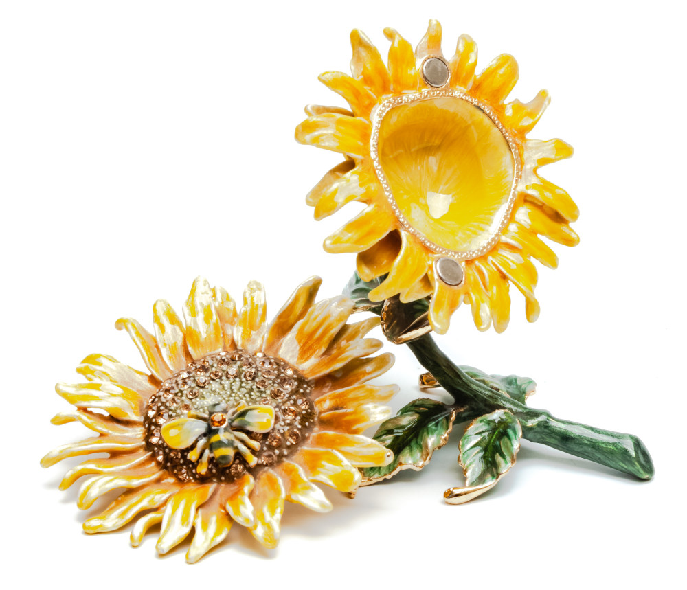 80 mm Sunflower Jewellery Box