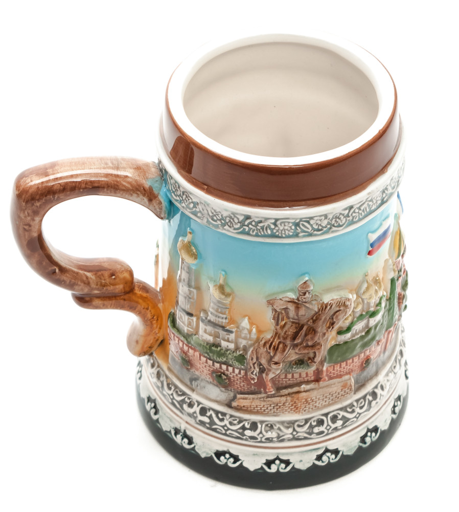 Moscow Attractions Ceramic Beer Mug