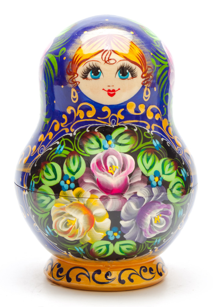 140 mm Summer Flowers Matryoshka Doll 5 pcs (by Summer Shine)