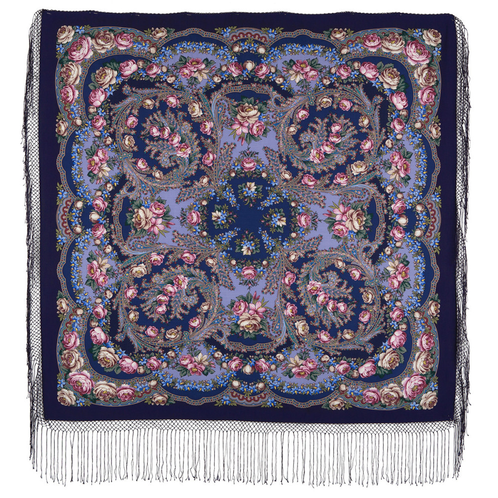 Shop Thick Woolen Fabric Shawls with Silk Fringe 148x148 cm Шаль «Цветы под снегом» online at Skazka.site | Eligible for fast shipping and free returns. Шаль «Цветы под снегом»