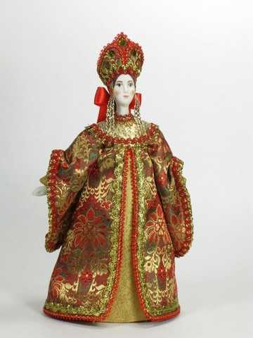 Russian Beauty hand made Porcelain Doll in Kokoshnik - 11 Inches (by Le Russe)