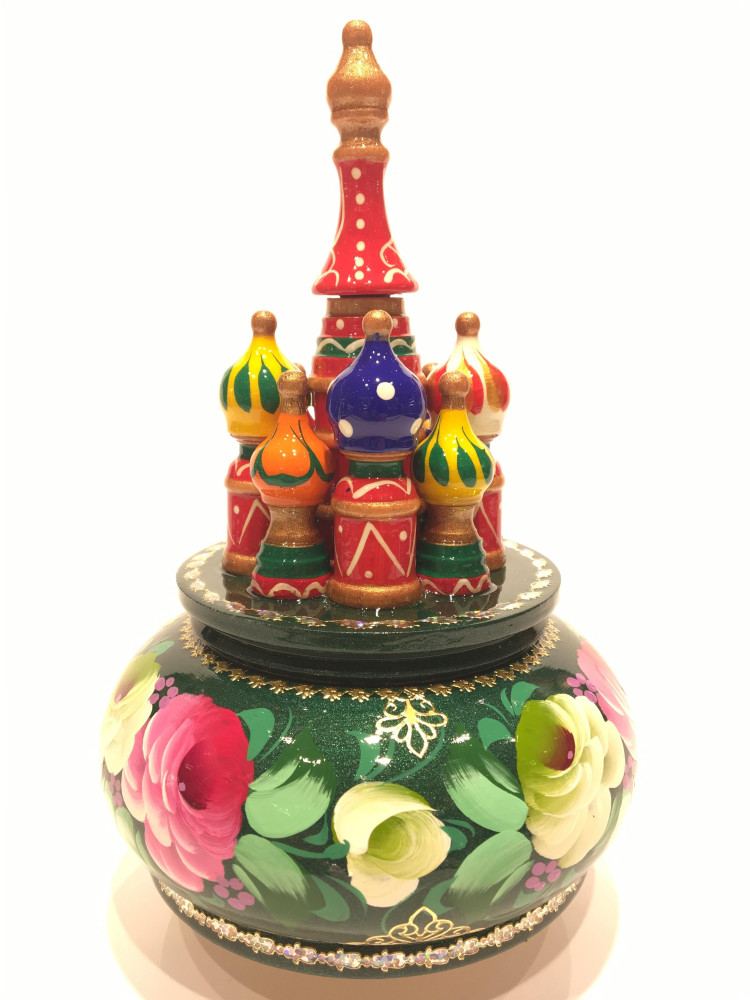 Saint Basil's Cathedral Zhostovo Art Music Box