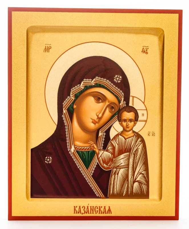 180x220mm Kazanskaya Godmother handpainted wooden Icon (by Galina Studio)