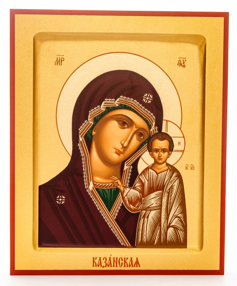 180x220mm Kazanskaya Godmother handpainted wooden Icon (by Galina Studio)